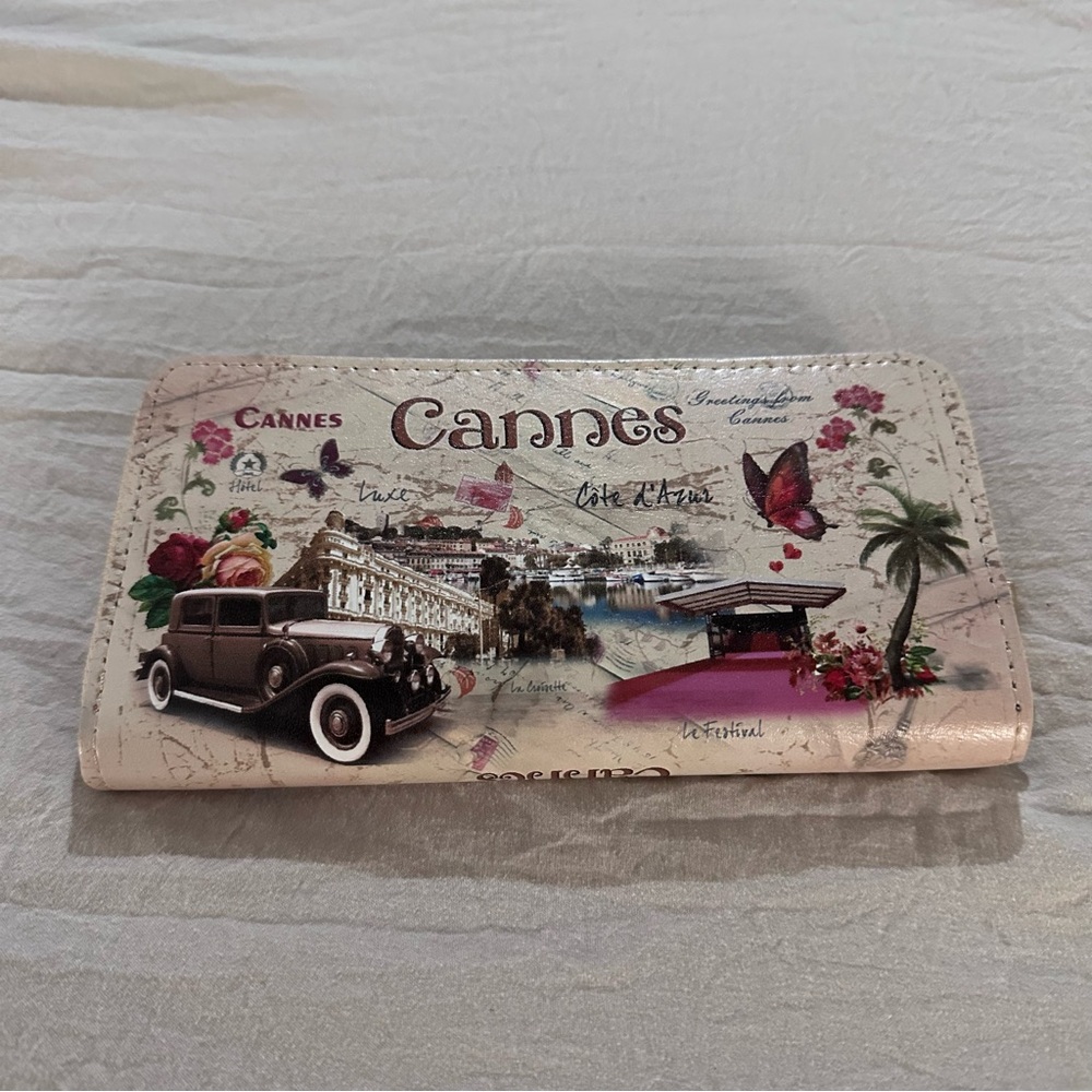 Cannes Themed Wallet with Vintage Car Design
